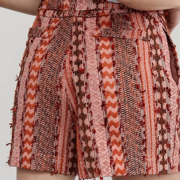 NEW Eva Franco Mila Textured High Waisted Shorts Macedonia 6 - Picture 4 of 16